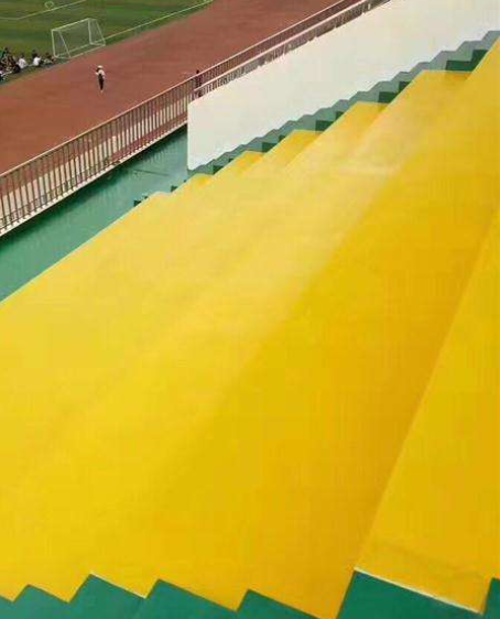 黄岛球场台阶翻新修补改造